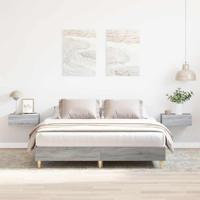Bedframe zonder matras 150x200 cm spaanplaat grijs Sonoma
