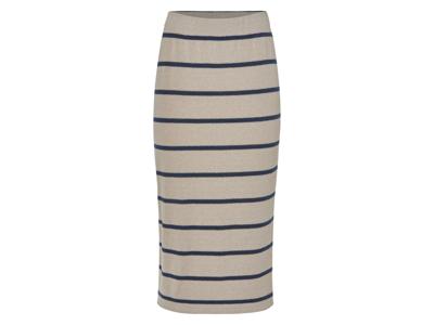 esmara Dames rok (Beige/marineblauw, L (44/46))