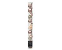 Figuur glas l2.8b2.7h6 roze ass 9st kerst - Decoris - thumbnail