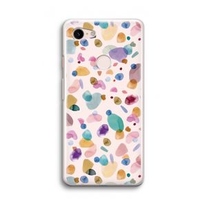 Terrazzo Memphis Pink: Google Pixel 3 Transparant Hoesje