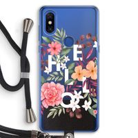 Hello in flowers: Xiaomi Mi Mix 3 Transparant Hoesje met koord