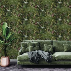 Dutch Wallcoverings Cascading Gardens - Masoala - Green