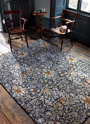 Morris & Co - Snakeshead Indigo 127208 - 140x200 cm Vloerkleed
