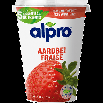 Alpro Plantaardige Variatie Op Yoghurt Aardbei 500g bij Jumbo