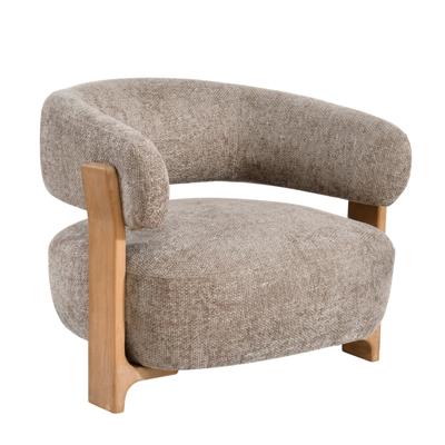 Fauteuil Mire Taupe Rubberhout