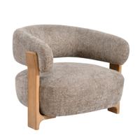 Fauteuil Mire Taupe Rubberhout