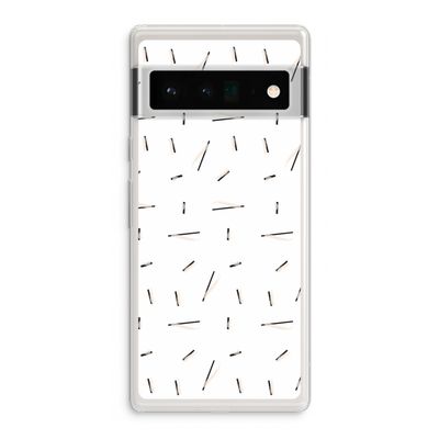 Hipster stripes: Google Pixel 6 Pro Transparant Hoesje
