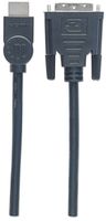 Manhattan 372510 DVI-kabel DVI / HDMI Adapterkabel DVI-D 24+1-polige stekker, HDMI-A-stekker 3.00 m Zwart Vergulde steekcontacten, UL gecertificeerd - thumbnail