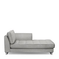 Rivièra Maison Chaise Longue 'West Houston' Rechts, Velvet, kleur Platinum - thumbnail