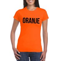 Oranje Koningsdag t-shirt - oranje - dames - thumbnail