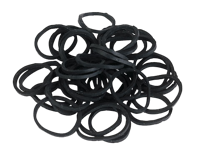 Elastiekjes rubber zwart