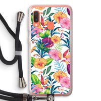 Tropisch 2: Samsung Galaxy A20e Transparant Hoesje met koord