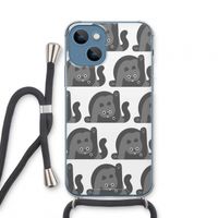 Cats: iPhone 13 mini Transparant Hoesje met koord