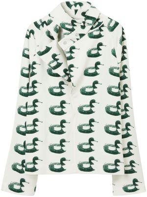 Burberry blouse à imprimé graphique - Blanc