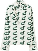 Burberry blouse à imprimé graphique - Blanc