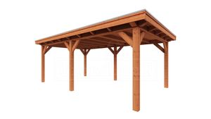 Tijdelijk 15% korting | Trendhout Buitenverblijf Florence 650x425 cm - Plat dak- Plat dak- Onbehandeld lariks Douglas hout- Trendhout