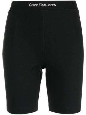 Calvin Klein Jeans short stretch à taille à logo - BEH CK BLACK