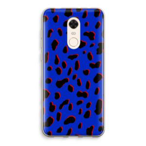 Blue Leopard: Xiaomi Redmi 5 Transparant Hoesje