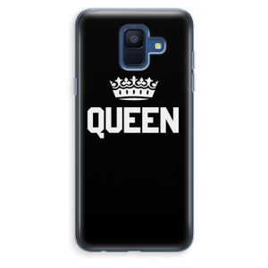 Queen zwart: Samsung Galaxy A6 (2018) Transparant Hoesje