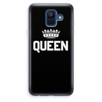 Queen zwart: Samsung Galaxy A6 (2018) Transparant Hoesje