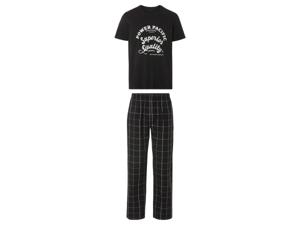 LIVERGY Heren pyjama (Zwart, L)