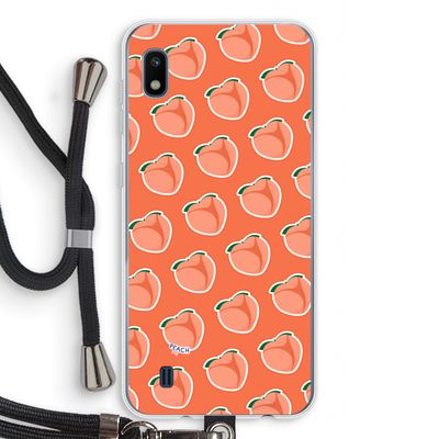 Just peachy: Samsung Galaxy A10 Transparant Hoesje met koord