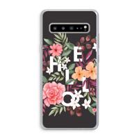 Hello in flowers: Samsung Galaxy S10 5G Transparant Hoesje