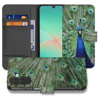 Samsung Galaxy A17 | Bookcase | Hoesje Met Pauwprint En Pasjes