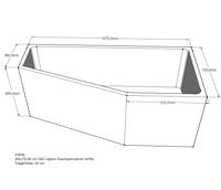 Xenz beterbad baddrager voor lagoon compact rechts 160x75cm
