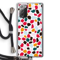 Colored Giraffe: Samsung Galaxy Note 20 / Note 20 5G Transparant Hoesje met koord