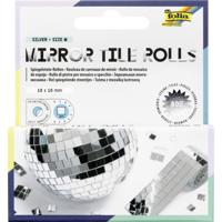 Mozaieksteentjes folia zilver zelfklevend 10x10mm