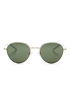 Polo Ralph Lauren lunettes de soleil à monture ronde métalisée - Or