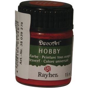 Hobby acrylverf wijnrood 15 ml