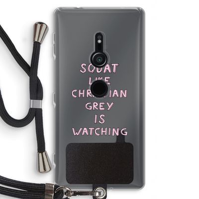 Christian Grey: Sony Xperia XZ2 Transparant Hoesje met koord