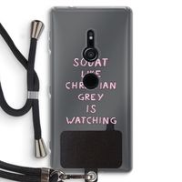 Christian Grey: Sony Xperia XZ2 Transparant Hoesje met koord