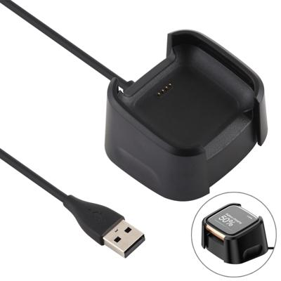 Voor Fitbit versa 2 lader Charging Dock base stand houder met 1M laadkabel (zwart)