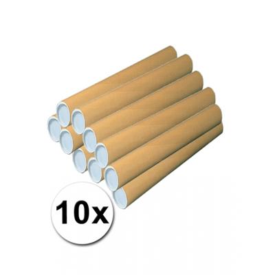 Poster koker van karton - 10x - 670 x 40 mm - Bruin - Verzendkokers - Voor A1 formaat papier