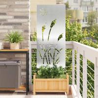 Tuin decoratief paneel Zilver 50 x 140 cm Roestvrijstaal