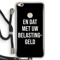 Belastinggeld - Zwart: Huawei Ascend P8 Lite (2017) Transparant Hoesje met koord