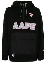 AAPE BY *A BATHING APE® hoodie à logo brodé - Noir - thumbnail