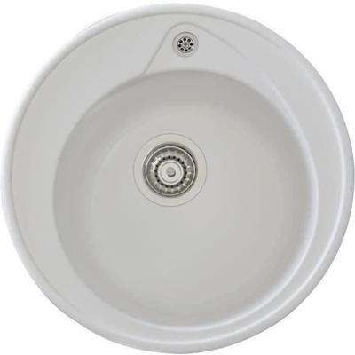 STRADOUR Wastafel gebouwd in RONDA, in SMC WHITE UNI - 17, 1 kom, afm. Ø 49 cm, handmatig legen