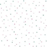 Dutch Wallcoverings Joy - Stippen - Wit/Turquoise/Roze