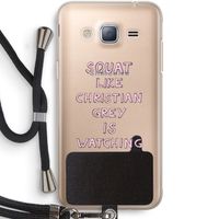 Christian Grey: Samsung Galaxy J3 (2016) Transparant Hoesje met koord