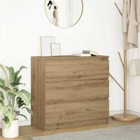 Dressoir 80x35x76 cm spaanplaat ambachtelijk eikenkleurig