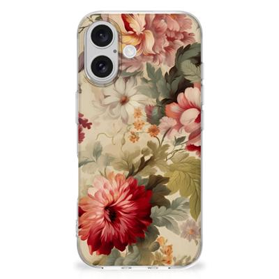 TPU Case voor iPhone 16 plus Bloemen