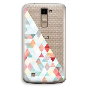 Gekleurde driehoekjes pastel: LG K10 (2016) Transparant Hoesje