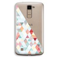 Gekleurde driehoekjes pastel: LG K10 (2016) Transparant Hoesje