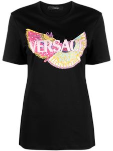 Versace t-shirt à logo imprimé - Noir