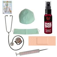 Dokter/chirurg ziekenhuis verkleed set - accessoires 8-delig - kunststof - thumbnail