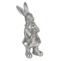 Clayre & Eef Zilvere Decoratie konijn 12*11*22 cm 6PR3095ZI - thumbnail